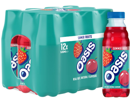 Oasis Summer Fruits 12 x 500ml Bottles