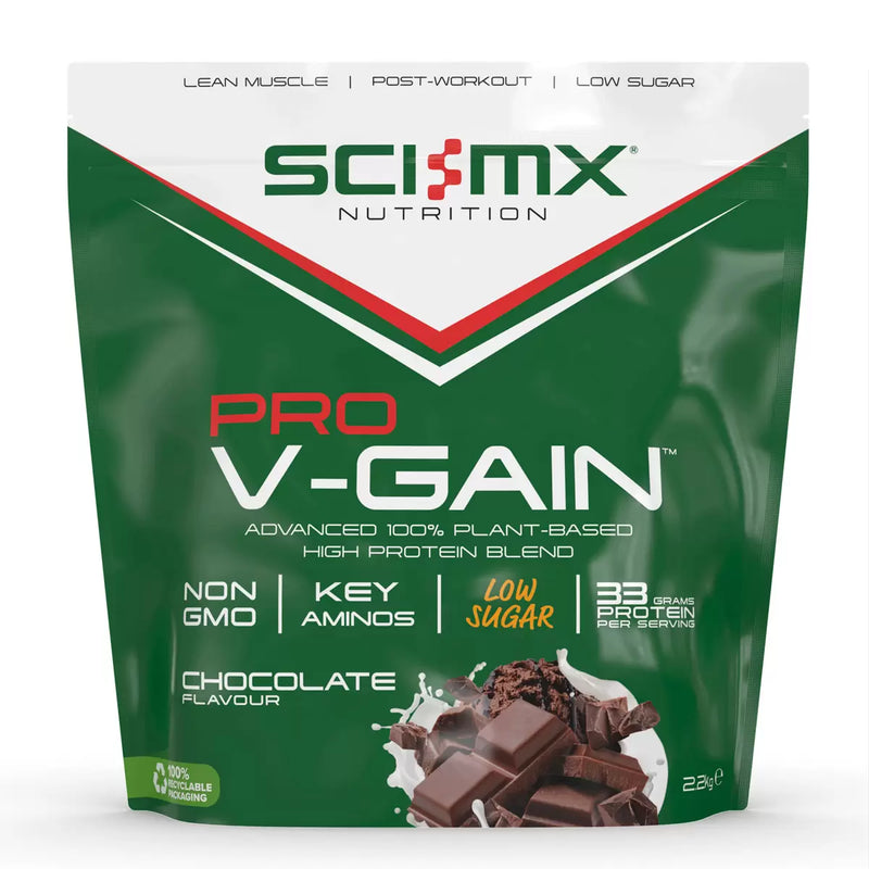 Sci-MX Nutrition PRO V-GAIN Plant Chocolate Protein Powder Pack of 1x 2.2kg