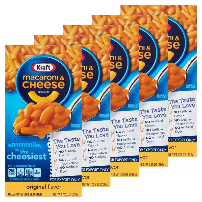 Kraft Macaroni & Cheese Dinner Pack of 5x206g