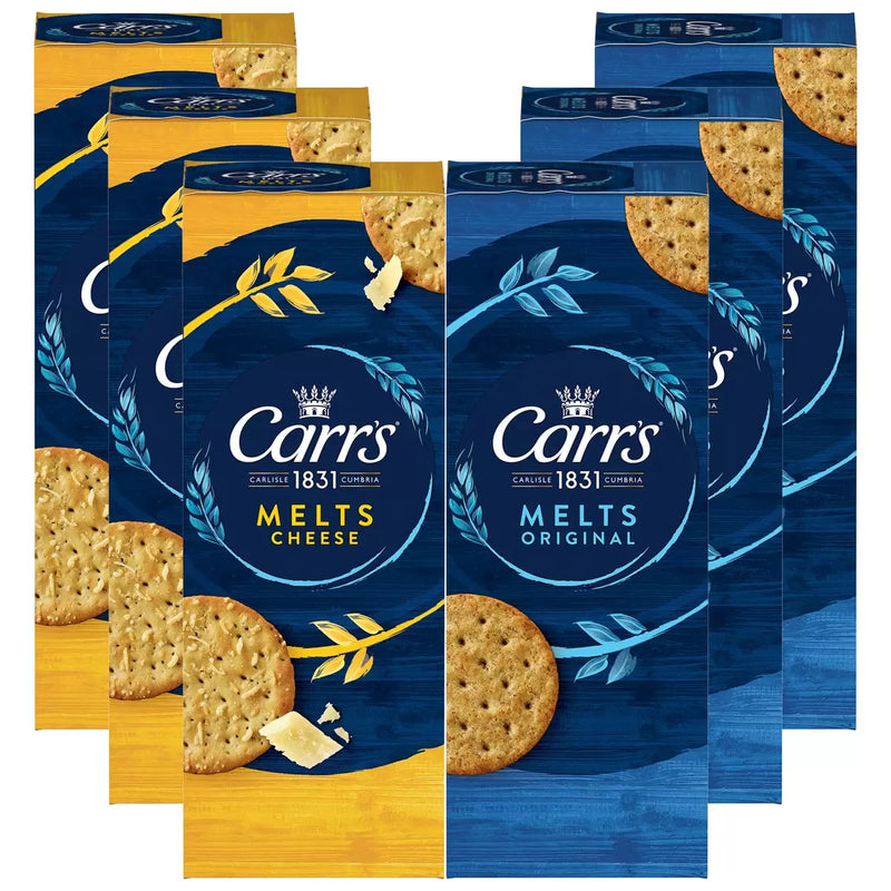 Carrs Melts Crackers Mixed Pack of 6 x 150g