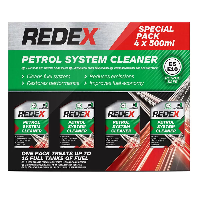 Redex  Petrol Fuel System Cleaner Pack 4 x 500ml