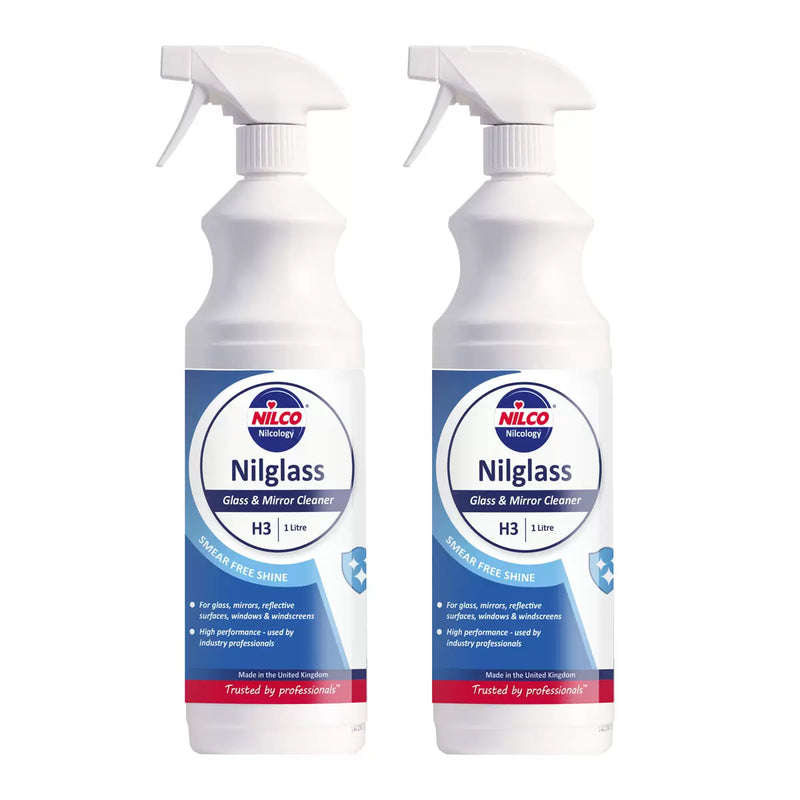 Nilco Nilglass Glass & Mirror Cleaner Pack of 2 x 1L