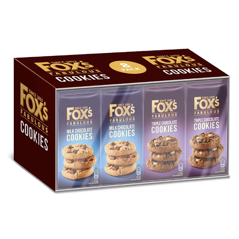 Fox's Fabulous Cookies Assortment Pack of 8 x 180g