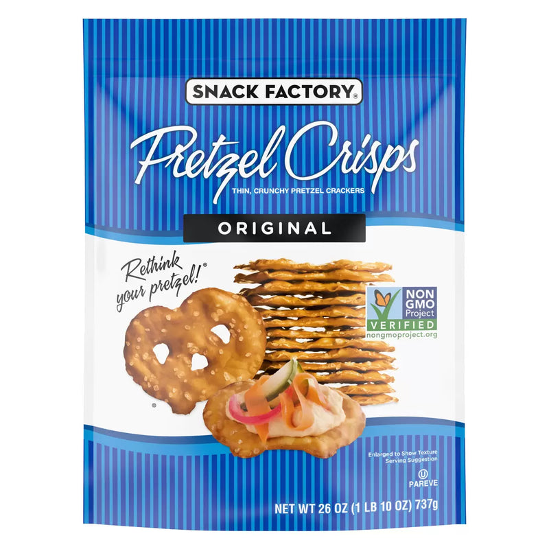 Snack Factory Pretzel Crisps Original Pack of 1x737g