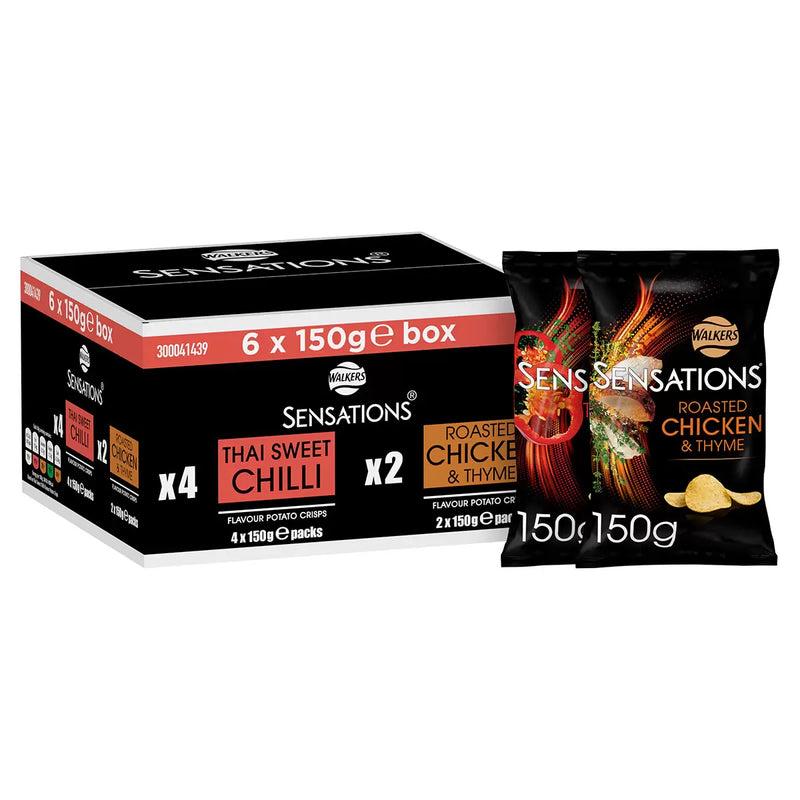 Walkers Sensations Variety Box Pack of 6x150g