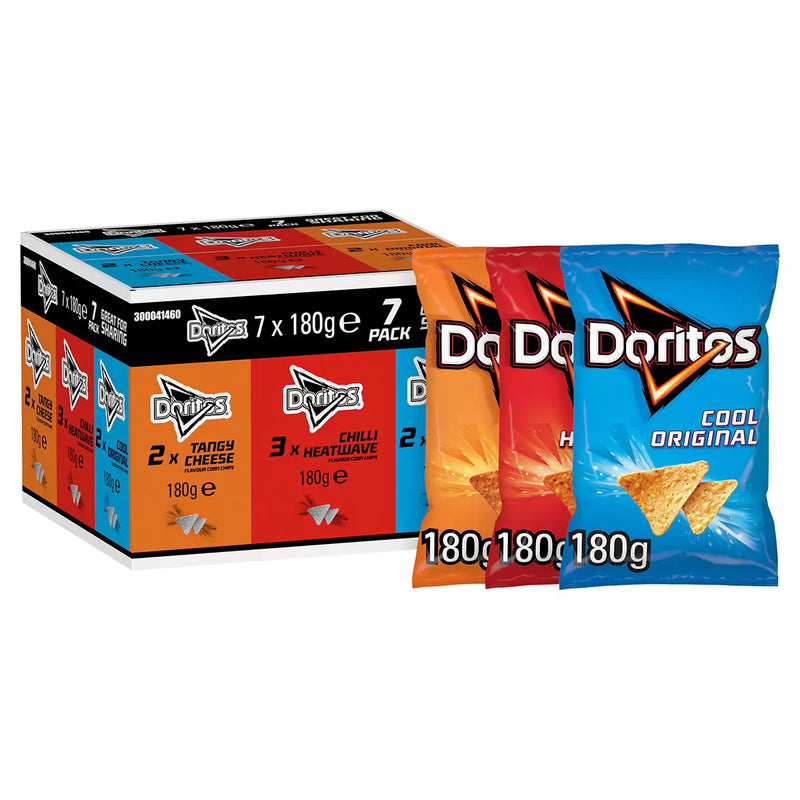 Walkers Doritos Variety Box Pack of 7 x 180g