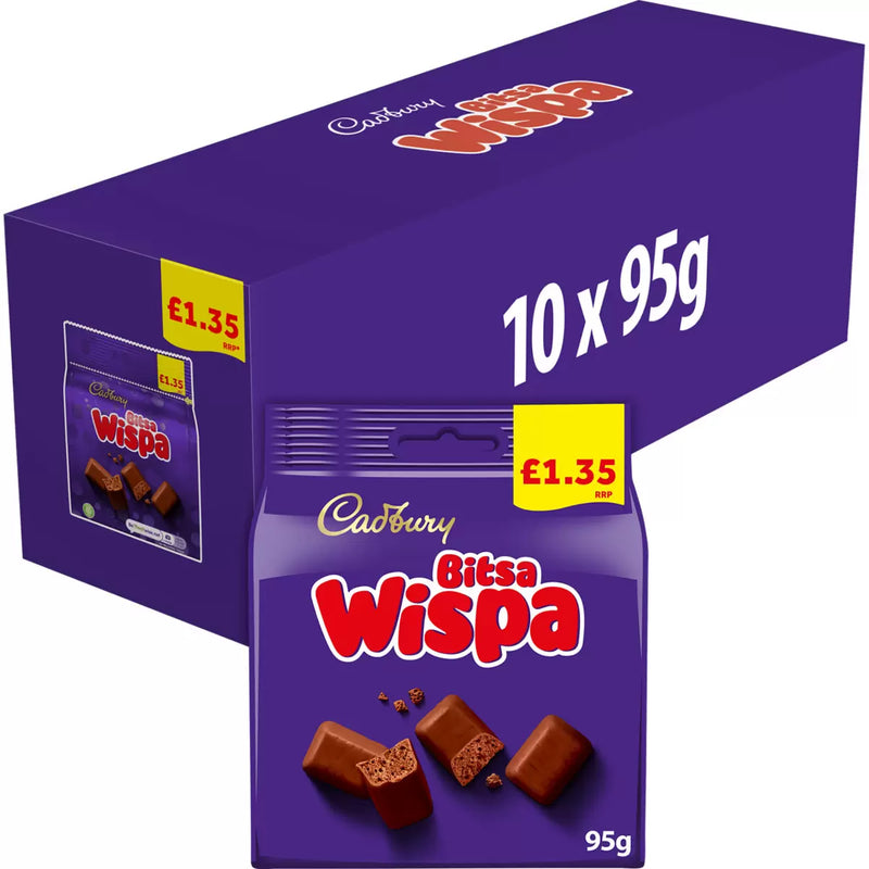 Cadbury Bits Wispa Pack of 10x95g