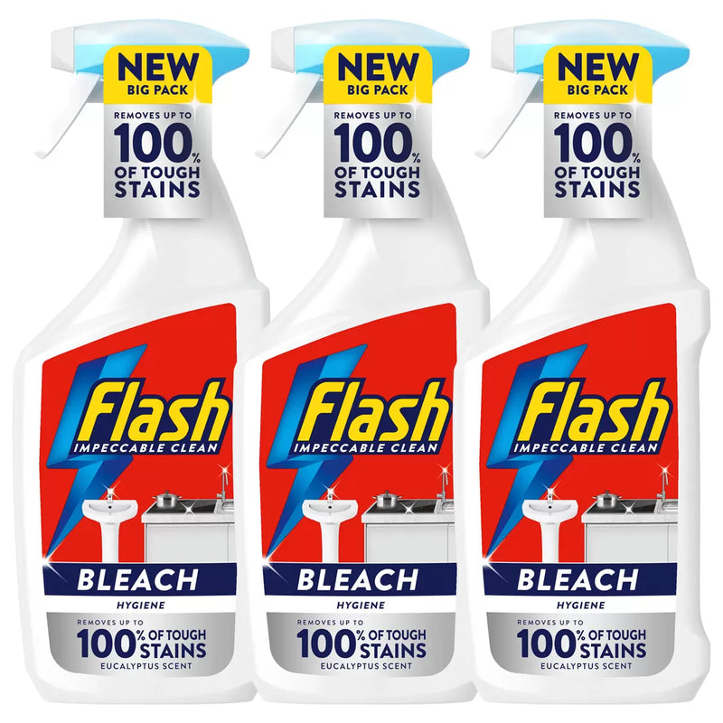 Flash Spray With Bleach Pack of 3 x 800ml