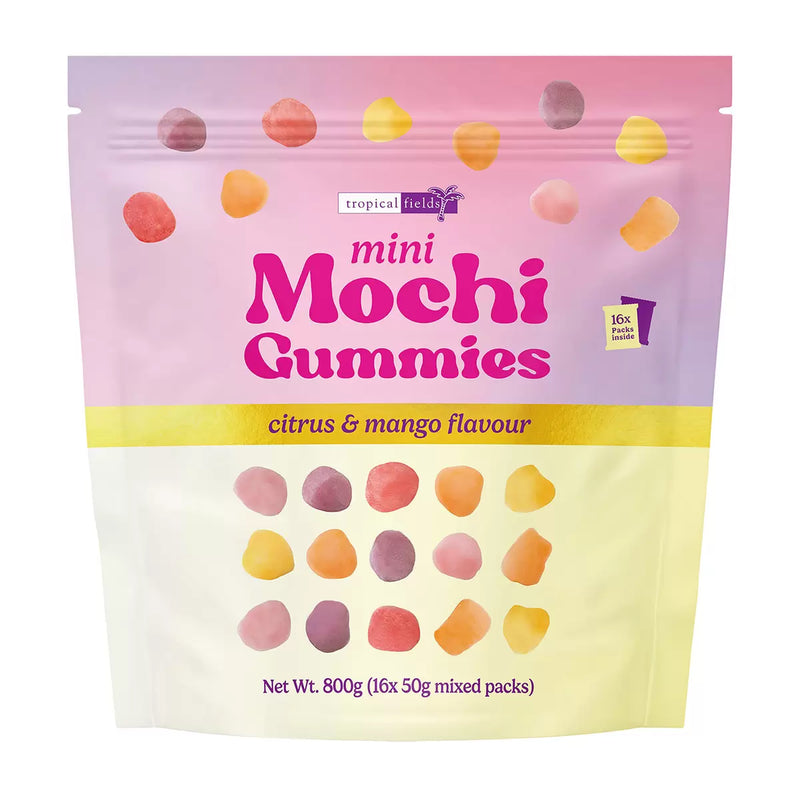 Tropical Fields Mini Mochi Gummies Pack of  16 x 50g