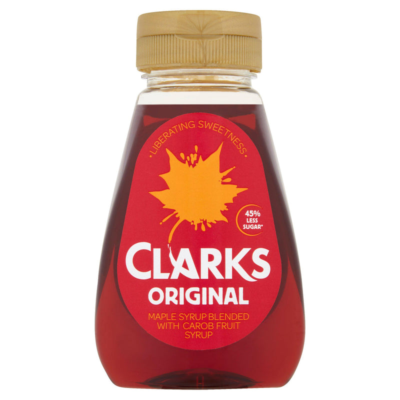 Clarks Original Maple Syrup with Carob Syrup Pack of 6 x 180ml