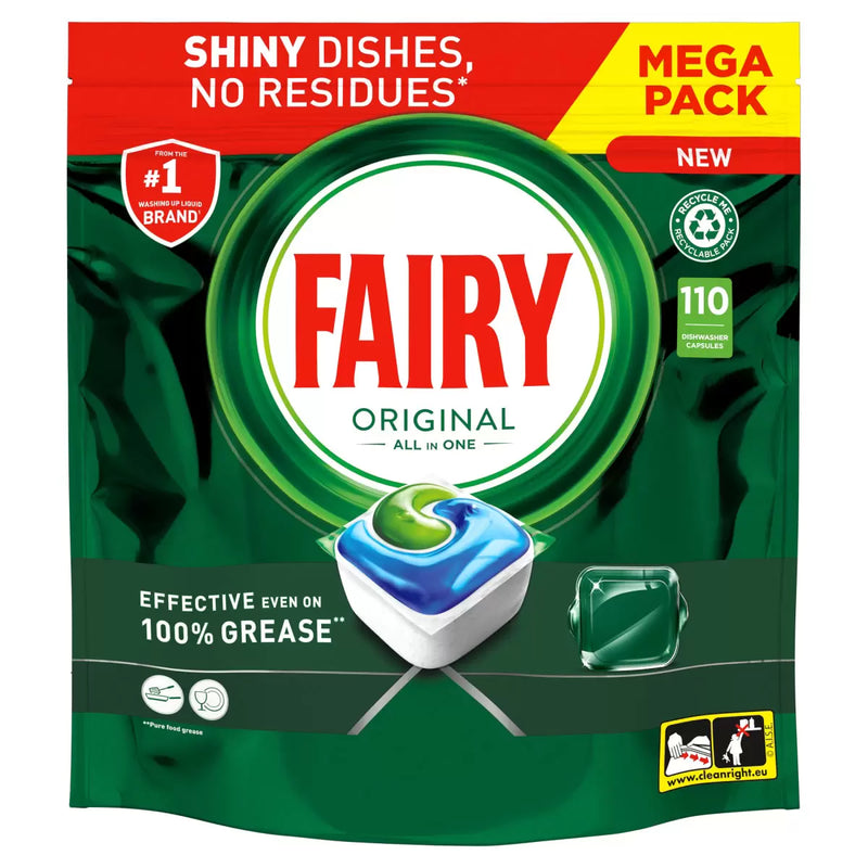 Fairy Original All In One Dishwasher Tablets Pack of 110 Tablet