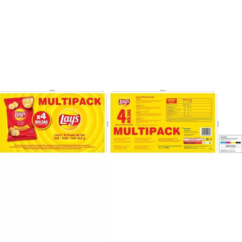 Lays Salted Pack of 4x265g