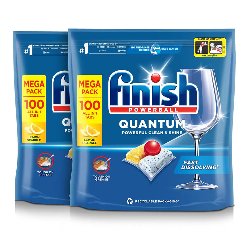 Finish Powerball Quantum Dishwasher Tablets 2x100pk