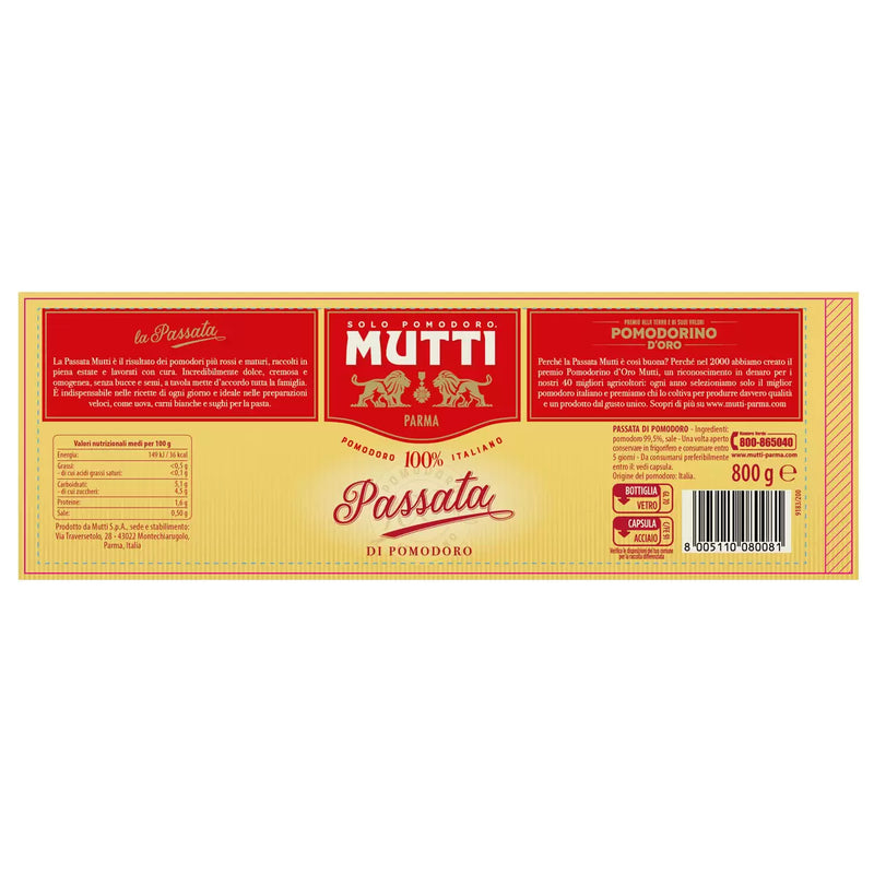 Mutti Passata Pack of 6 x 800g