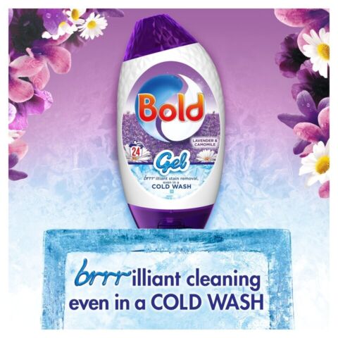 Bold 2in1 Washing Liquid Gel Lavender & Camomile Pack of 840ml, 24 Washe