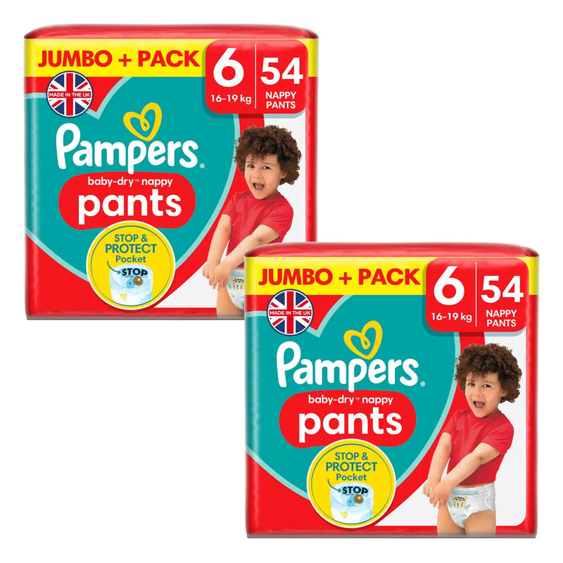 Pampers Baby Dry Pants Size 6 Pack of 2x54