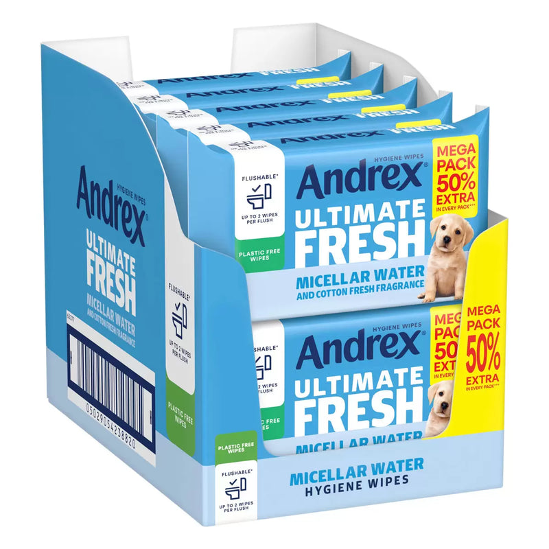 Andrex Ultimate Fresh Washlets Pack of 10x56 Wipes