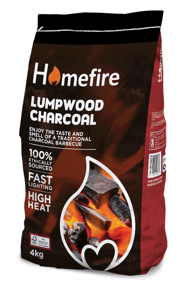 Homefire Lumpwood Charcoal Great for Traditional BBQs 4 kg