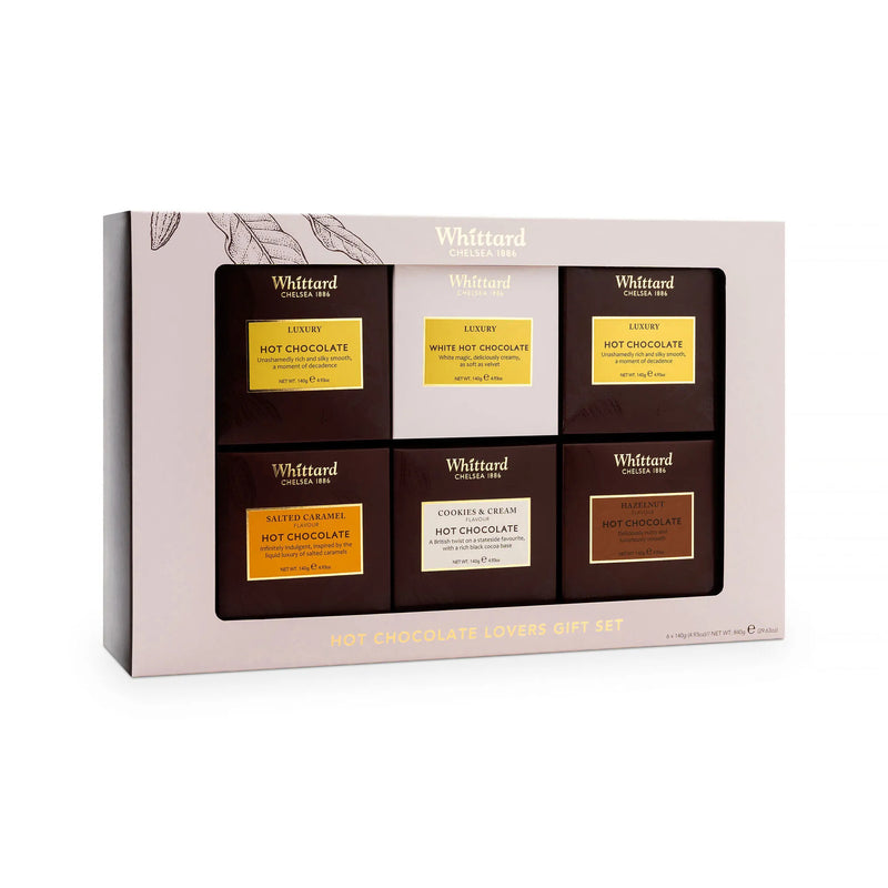 Whittard of Chelsea Hot Chocolate Lovers Gift Set Pack of 6 x 140g