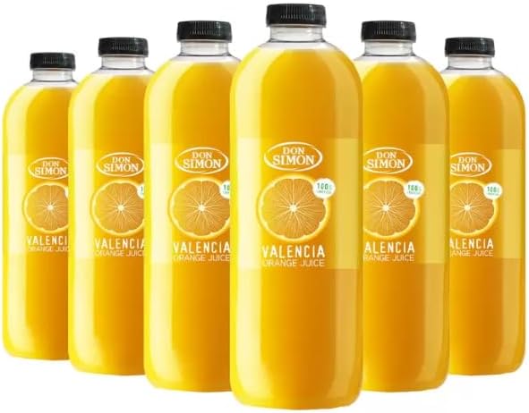 Don Simon 100% NFC Valencia Orange Drink Bottles Pack of 6x1L