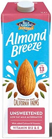 Blue Diamond Almond Breeze Unsweetened Pack of 8x1ltr