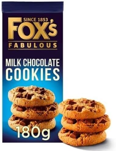 Fox's Chunkie Milk Chocolate Cookie, 180g - Pack of 8