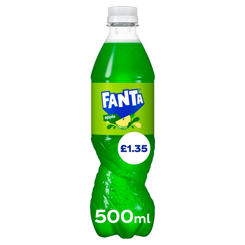 Fanta Apple Zero Sugar Drink Pack of 12x500ml