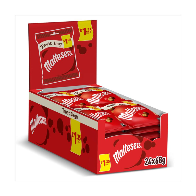 Maltesers Milk Chocolate & Honeycomb Bites Treat Bag Pack of 24x68g