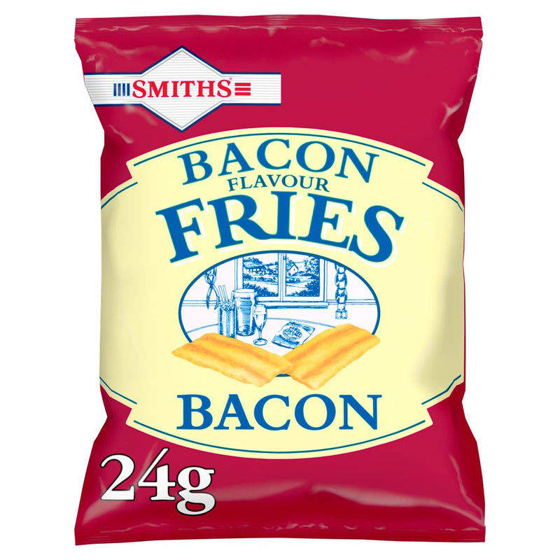 Smiths Fries Bacon Snacks Crisps Pack of 24x24g