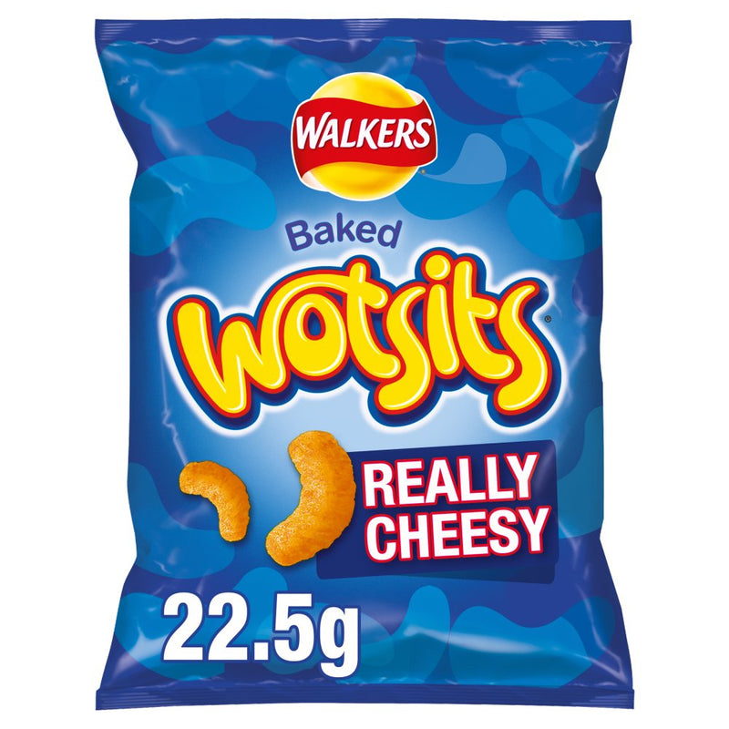 Walkers Baked Wotsits Really Cheesy Flavour Corn Puffs Pack of 32x22.5g