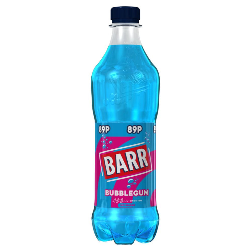 BARR Bubblegum Flavour Fizzy Soft Drink Pack of 12x500ml