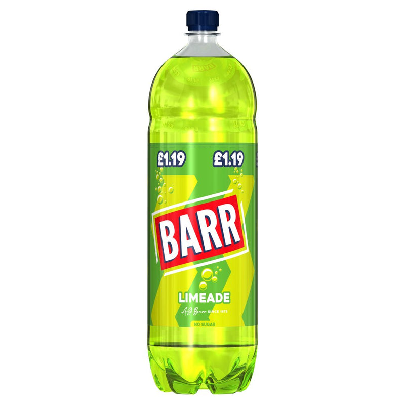 BARR Limeade Flavour Fizzy Soft Drink Pack of 6 x 2L