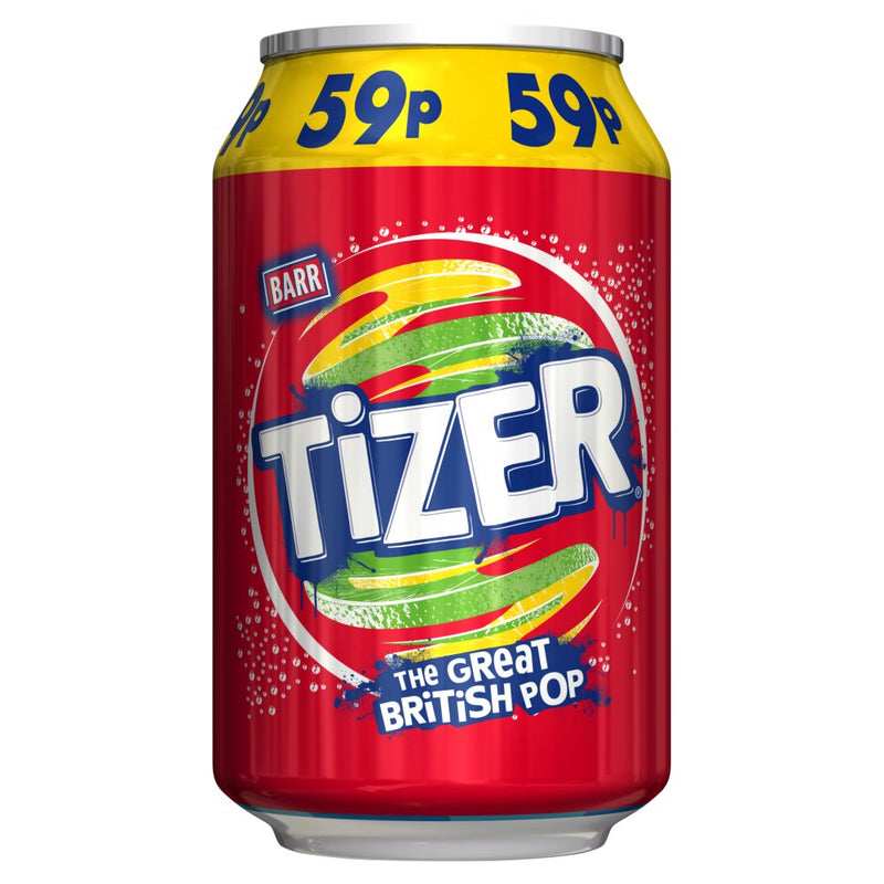 BARR Tizer Fizzy Flavoured Soft Drink Pack of 24x330ml