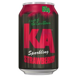 KA Caribbean Strawberry Fizzy Drinks Pack of 24 x 330ml