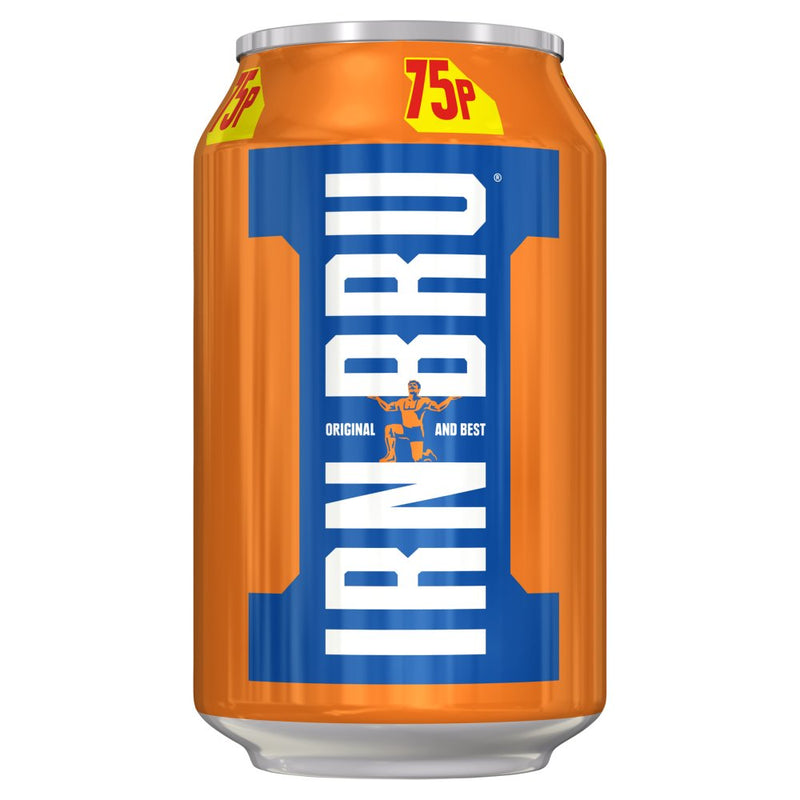 IRN-BRU Regular Iconic Flavoured Fizzy Drinks Cans Pack of 24x330ml