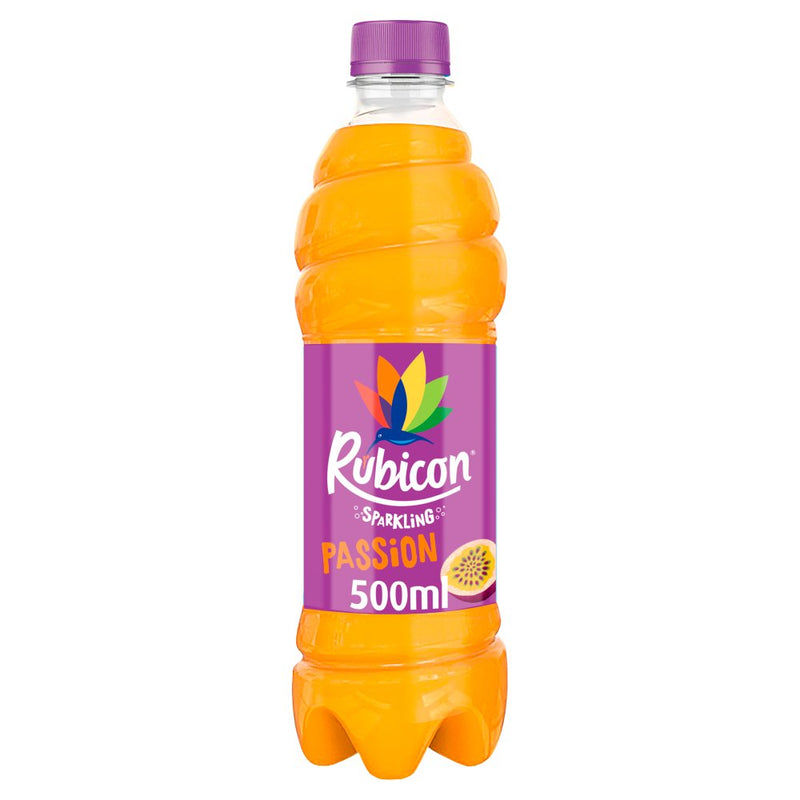 Rubicon Sparkling Passion Fruit Juice Soft Drink Pack of 12x500ml