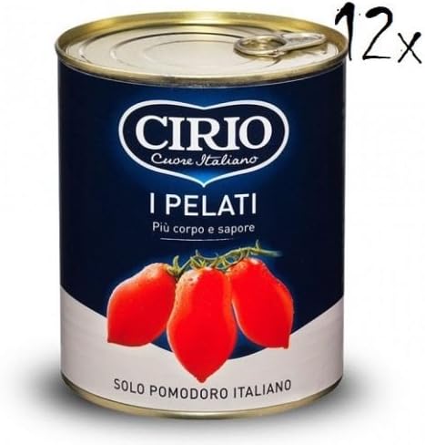 Cirio Pelati Peeled Plum Tomatoes Pack of 12x800g