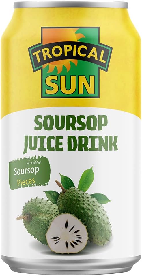 Tropical Sun Soursop Juice Drink With Added Soursop Pieces pack of 12X330ml