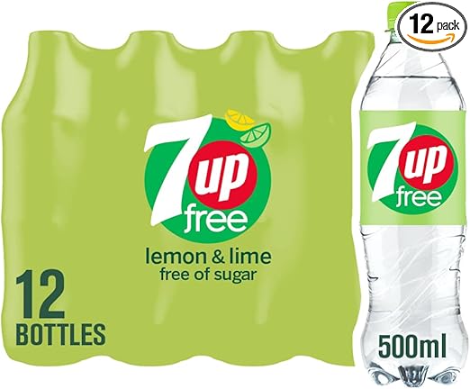 7UP Free - Lemon & Lime Flavoured Fizzy Drink Pack of 12 x 500ml