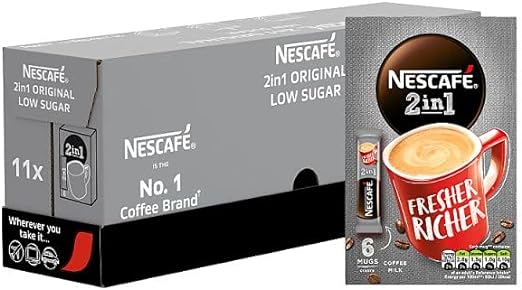 Necafe 2in1 Low Sugar Pack of 11x6's