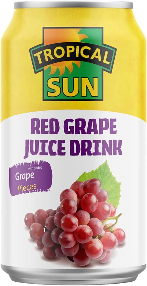 Tropical Sun Red Grape Juice Drink with Real Grape pulp Pack of 12x330ml