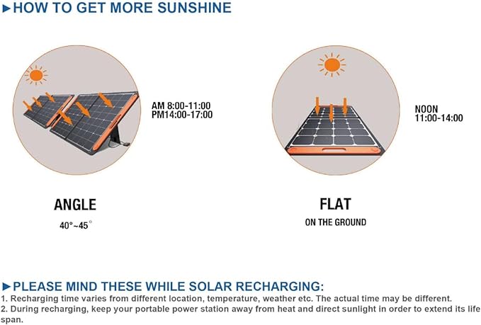 100W Portable Solar Panel, Foldable Solar Charger 2 USB + DC Outputs, Compatible with Generators Power Station for Camping Campervan Off-Grid Home