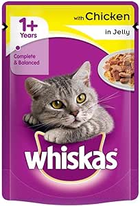 Whiskas 1+ Pouch in Jelly with Chicken 85g (Pack of 28)