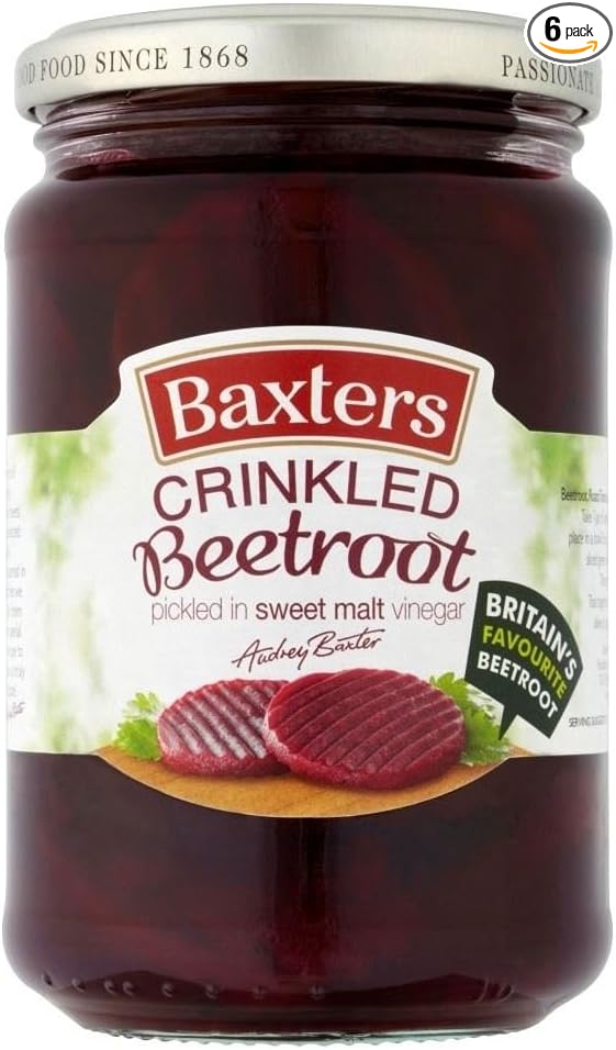 Baxters Beetroot Crinkle Cut in Sweet Vinegar (340g) - Pack of 6