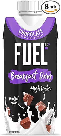 Fuel10K High Protein Breakfast Milk Drink Fruit Flover Pack  of 8x330 ml