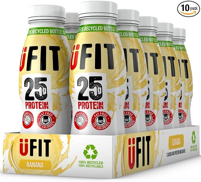 UFIT High 25g Protein Milkshake Shake Pack of 10x330ml