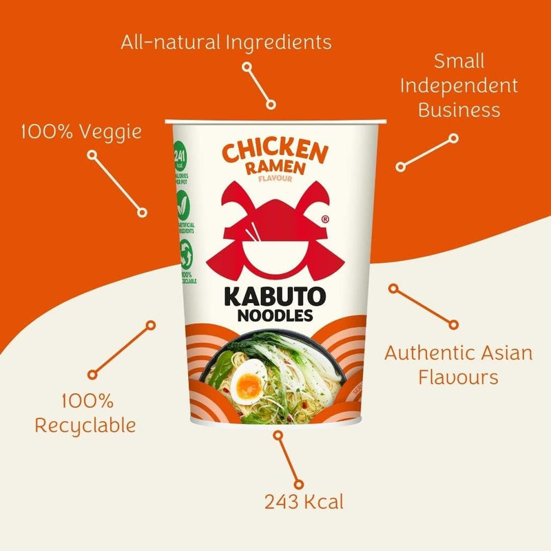 Kabuto Noodles Chicken Ramen Pack of 6x85g