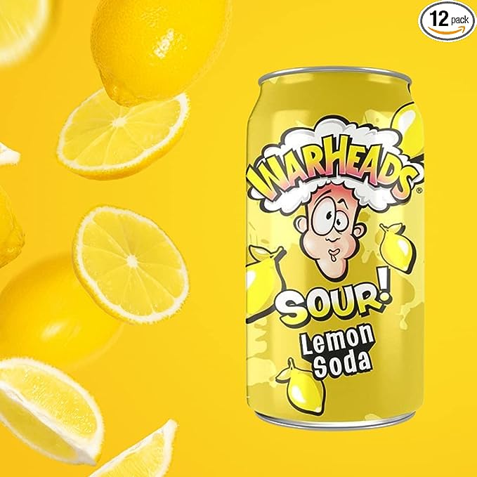 Warheads sour lemon sode 12x355ml
