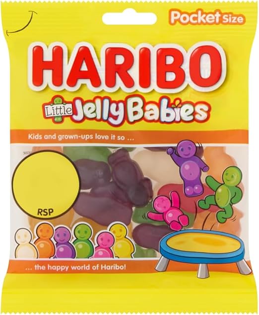 HARIBO Jelly Babies Gummy Sweets Pack of 20x60g