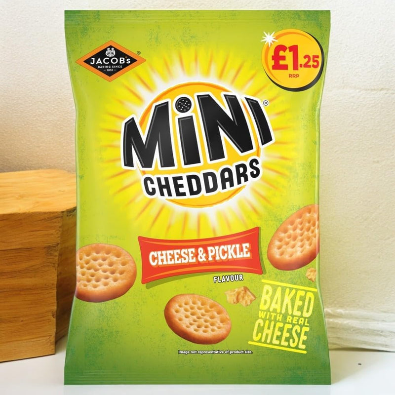 Jacob's Mini Cheddars Cracker Varity of Snacks Pack of 15 x 90g